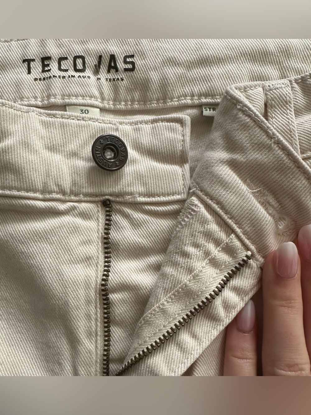 Tecovas Women’s High Rise Straight Jeans Natural Denim Cream Size 30 Western - Picture 6 of 8